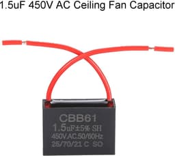 Dailygoods - Plafond Ventilator Condensator - 1.5uF Capaciteit - Voor 450V AC - CBB61 Type - Vervangbaar voor Diverse Series - 2 Stuks — thumbnail 3