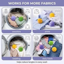 Wasballen voor wasmachine, 15 stuks, wasbal tegen klitten en rimpels, herbruikbare wasballen van pvc voor - ShopVlot — thumbnail 4