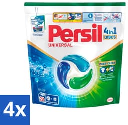4 x Persil - Wasmiddel - Wasmiddelcapsules Discs Universal - Voor Witte Was - 22 wasbeurten - Wasmiddelen - Wascapsules - Witte Was - Vlekken Verwijderen - Wasmachine Schoon — thumbnail 1