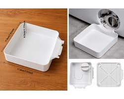 Afvoerbak Wasmachine 17,8 x 17,8 cm – Wateropvangbak voor Filter – Lekbak – Vloerbescherming – Wit