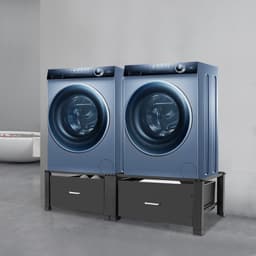 Innovastore Wasmachinerek - Wasmachine opbouwmeubel - Wasmachine opbouwmeubel - Basisframe voor dubbele wasmachine - Twee lades — thumbnail 4