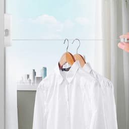 Waslijn - Droogrek Waslijn - Kleding Drogen - Ruimtebesparend - 12 meter - Zwart — thumbnail 1