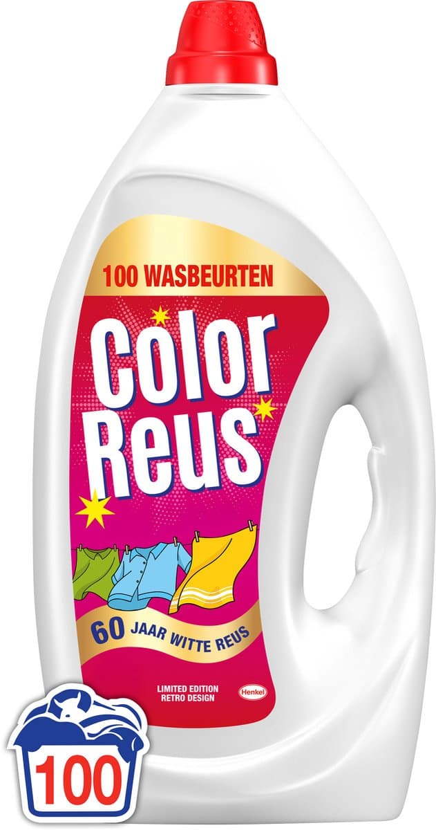 Color Reus Gel - Vloeibaar Wasmiddel - Gekleurde Was - 100 Wasbeurten - Grootverpakking — afbeelding 1
