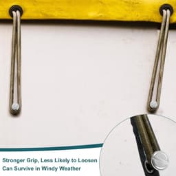 SnelShoppen - 12 stuks Pool Cover Bevestigingsschroeven, M8 x 40, 304 RVS, Ankerbouten, Inklapbare Grondankers voor Zwembadbedekking — thumbnail 5