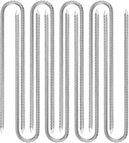 Omgoods- Grondankers U-vormig 30 cm - Stabiele Haringen - Verzinkt - Stormbestendig - Set van 8 - Geschikt voor Trampoline/Camping - Tentharingen — thumbnail 1