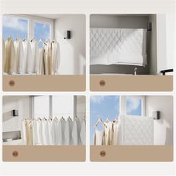 Uittrekbare Waslijn - Drooglijn Balkon - Kleding Drogen - Automatisch Intrekbaar - 4.2 meter - Grijs — thumbnail 5