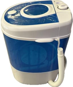 SP® Mini Wasmachine - Camping Wasmachine - Miniwasmachine met Centrifuge - Wit/Blauw - 32cm x 36cm x 37cm — thumbnail 3