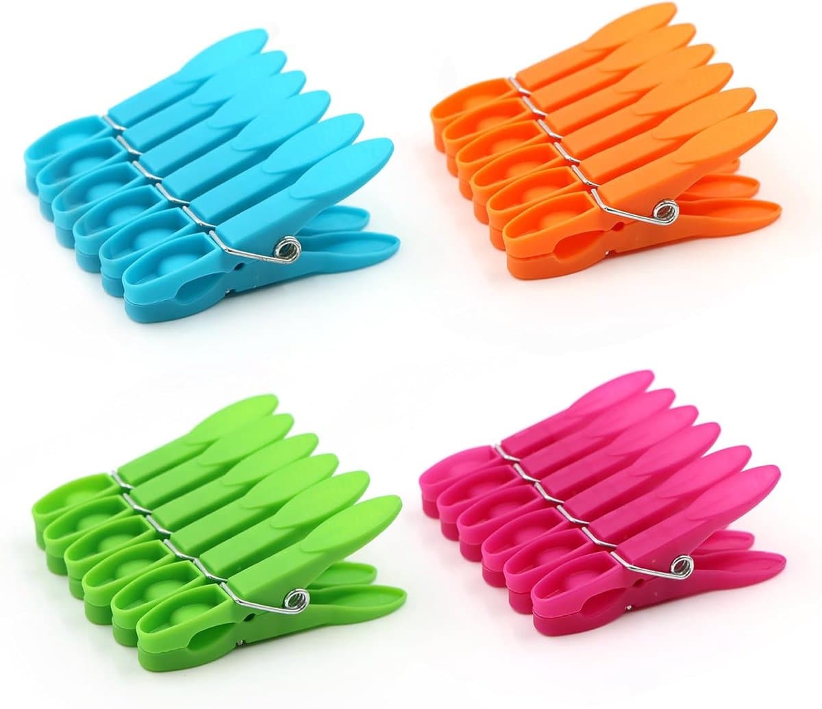 Wasknijpers - Kledingklemmen - Kleding Drogen - Stevige Veren - 24 Stuks - Kleurrijk — afbeelding 1