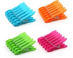Wasknijpers - Kledingklemmen - Kleding Drogen - Stevige Veren - 24 Stuks - Kleurrijk