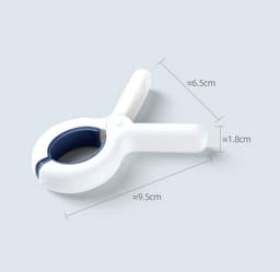 Solidchoice- Handdoekclips 6 stuks - Antislip - Duurzaam - Voor bevestiging - Voor grote voorwerpen - Roestvrijstalen veer - 9,5 x 6,5 x 1,8 cm - Wasknijpers — thumbnail 5
