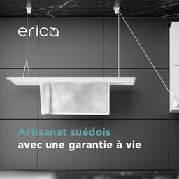 SnelShoppen - Erica Plafond Kledinghanger 140x50cm, 11,2m Droogoppervlak, Mini Verticaal Opvouwbare Kleding Droger, Metaal met Pvc-Vrije Plastic Coati — thumbnail 5