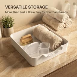 Set van 3 Universele Lekbak Wasmachine - Afvoerbak voor wasmachine - Opvangbak Tegen Lekkage - Voorkomt waterlekkage op de vloer - Voor eenvoudige installatie - Voorkomt effectief overstroming door water — thumbnail 2