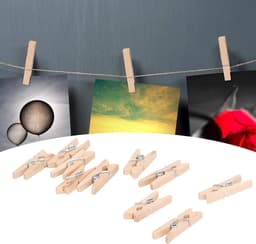 Houten Wasknijpers - Mini Knijpers - Knutselen en Decoreren - Stevig Populierenhout - 100 stuks - Niet gespecificeerd — thumbnail 2