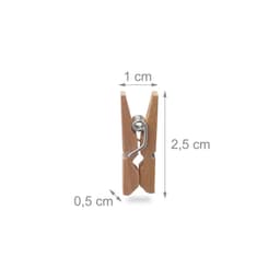 Mini Wasknijpers Hout – 2,5 cm – Foto wasknijpers – Kaart Wasknijpers - Set van 100 stuks — thumbnail 5