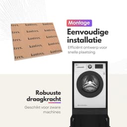 Wasmachinekast Enkel 67x145x67cm | Ruimtebesparend & Super Stevig | Met Uitschuiflade | Voor Wasmachine of Droger | Zwart Eiken — thumbnail 5