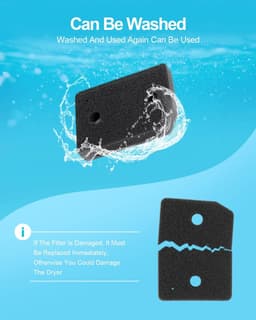 4 Stuk droger Filter Vervanging Schuim geschikt voor Miele 9164761 TMB540WP TKS850WP TKG840WP TKS650WP TKB150WP TKG450WP TCJ680WP TCE520WP onderdelen -4 stuks — thumbnail 3