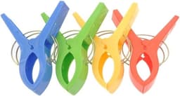 Casa Calma® – 4 Grote Plastic Knijpers voor Handdoeken & Strandlakens - Multicolor — thumbnail 1