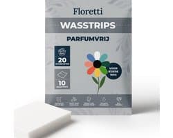 Floretti – Milieuvriendelijke Wasstrips Proefpakket – Parfumvrij – 20 wasbeurten - Wasmiddeldoekjes / Wasdoekjes / Wasvellen / Laundry Sheets – Hypoallergeen – Voor gevoelige huid & babytextiel