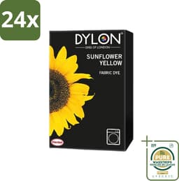 Dylon - Textielverf - Sunflower Yellow - Kleurvaste Textielverf - 350g - Voordeelverpakking - 24 stuks - Gele verf - Kleurstof — thumbnail 1