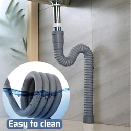 Drain Hose Extension 1/1.5/2/2.5/3/4/5/6 m - Afvoerslang voor Wasmachine - met Beugelaansluiting en Slangklemmen - Uitbreidbare Afvoerslang voor Wasmachines en Vaatwassers - 1 m — thumbnail 4