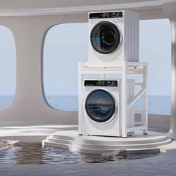 Wasmachinekast met Planken - Ruimtebesparend Rek voor Wasmachine en Droger — thumbnail 2