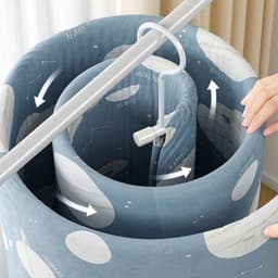 1 stuk - Kledingrek - Spiraal Droogrek voor Dekbedden en Lakens - Draaiende Buiten Droogrek met Zware Capaciteit - Ruimtebesparend Balkon Ophangsysteem - Wit — thumbnail 5