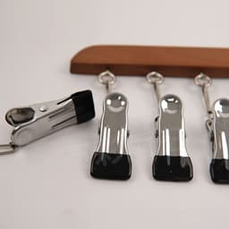 Wasknijpers - 10stuks - Anti slip - Washaken Clip - RVS - Drooghaak voor kleding - Foto knijpers - Reisdraagkleding - Kleerhangers voor sokken - Veelzijdig - 5.5×2.5cm - Zilver — thumbnail 3