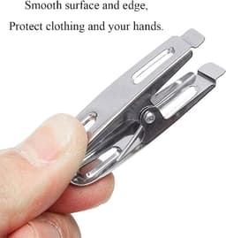 20x RVS Kledingclips - Sterke Metalen Waslijn Pinnen voor Sokken, Handdoeken en Afdichten — thumbnail 5