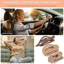 6x Platte Haarspeld voor Dames - Sterke Grip & Ergonomische Grote Klem voor Dik en Dun Haar — thumbnail 5