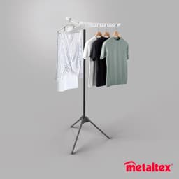 Metaltex - Droogrek Tri-Hang - Verstelbaar kledingrek - 150cm - Multifunctioneel - Inklapbaar - Voor 33 kledinghangers — thumbnail 1