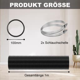 Flexibele Afvoerslang Ø 100 mm Lengte 1 tot 5 meter PVC Aluminium - Inclusief 2 Klemmen — thumbnail 5