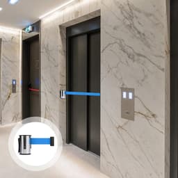 Instelbare Wandmontage Afsluitband | 5 meter - Roestvrij staal | Massacontrole - Intrekbaar | Veiligheid Geleidingssysteem — thumbnail 5