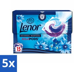 5 x Lenor - Wasmiddel Pods - Universeel - Zeebries - 15 Wasbeurten - Zeebries Waspod - Waspod - Wasmiddel Pod - Reinigingspod - Frisheid Was — thumbnail 1