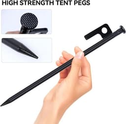 Grondankers 35 cm - 8 Stuks Metalen Haringen voor Camping en Outdoor Activiteiten — thumbnail 2
