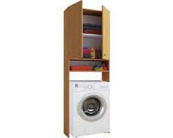 Houten bovenkast voor wasmachine met extra opbergruimte