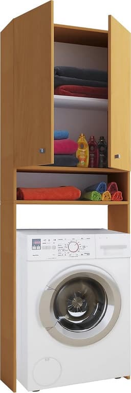 Houten bovenkast voor wasmachine met extra opbergruimte — thumbnail 1