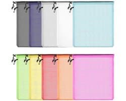 IMPERATORIS® Waszakjes voor Wasmachine - Bescherming voor Fijne Was en Schoenen - Mesh Wasnet met Rits - Voorkomt Slijtage - Set van 10 - kleurrijke - 30 x 30 cm
