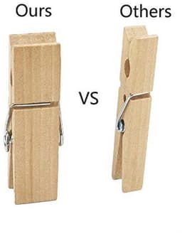 Grote houten wasknijpers - stevig en betrouwbaar - 40 stuks — thumbnail 4