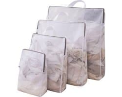 Een set van 4 wasnetten voor de wasmachine, geschikt voor het wassen van ondergoed, bh's, sokken en babykleding.