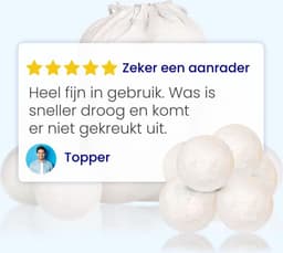 DRYQUICK Drogerballen- Wasbollen- Duurzaam Schapenwol - Herbruikbaar- 6 XL Wasballen Wit — thumbnail 2