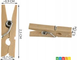 *** 50x Houten Mini Foto-Knijpertjes/Wenskaart-Knijpertjes - 2,5cm - van Heble® *** — thumbnail 2