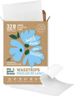 The Good Brand Wasstrips Scent free 32 st - plasticvrij, zonder parfum, vegan, fosfaatvrij, palmolievrij, hypoallergeen, biologisch afbreekbaar — thumbnail 1