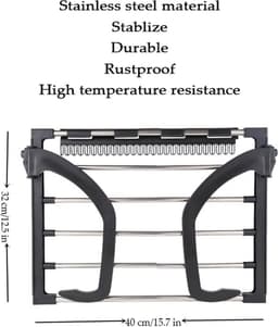 Radiatordroger, Radiator Kleding Airersm, Droogrek voor Radiator, Kleding Droogrek, Opvouwbaar Droogrek voor Balkon, Hangen voor Radiator en Balkon, Klein — thumbnail 5
