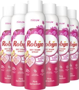 Robijn - Pink Sensation Dry Wash Spray - 6 Flessen x 200 ml - Voordeelverpakking — thumbnail 2