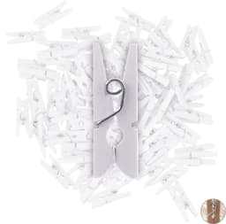 mini houten wasknijpers - set van 100 - retro sierknijpers - klein - ook om te knutselen - natuur — thumbnail 3