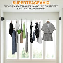 Yeelan Uittrekbaar Waslijn - 51m Extra Sterk - Verstelbaar - Duurzaam Roestvrij Staal - Buiten, Badkamer, Bijkeuken, Balkon — thumbnail 3