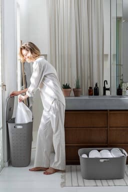 Curver Softex Wasmand met Deksel 56L - 2 stuks - Antraciet — thumbnail 3