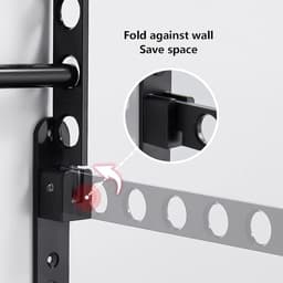 Opknoping Rekken Aluminiumlegering - Wandmontage Roterende Drogen Rekken - Folding Kleding Droogrek met Balkon Kleding Hanger - Kast Organizer voor Badkamers en Wasruimtes folding wall laundry rack — thumbnail 5