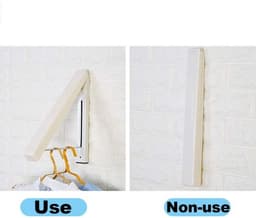 Inklapbare kledinghaken - Intrekbaar wandkledingrek - Aluminium wasrek - Opvouwbare kledingstang - Wasgoed en opslag organiseren folding wall laundry rack — thumbnail 5
