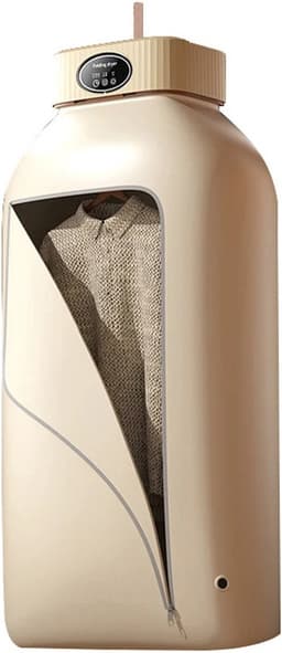 Multifunctionele Droger - Elektrische Wasdroger - Draagbare Compact - Opvouwbare Wasdroger - 1000 W - Kleine droger - Smart Droger - Tijdsinstelling - Beige — thumbnail 1